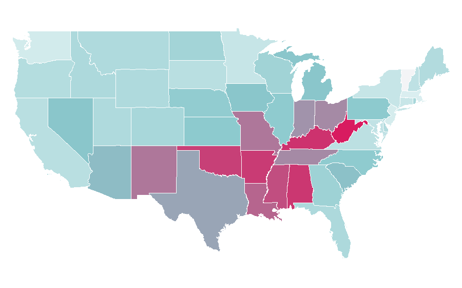 Affinity by region — Tales from the Crypt, United States