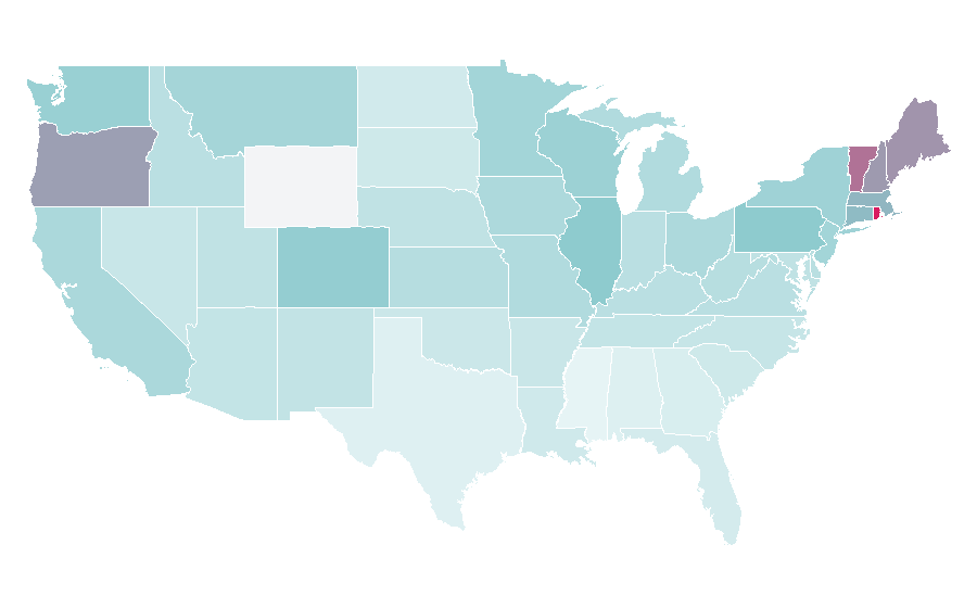 Affinity by region — Talking Heads, United States