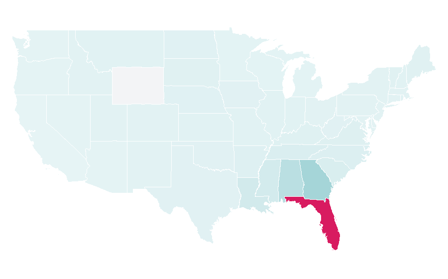 Affinity by region — Tallah, United States