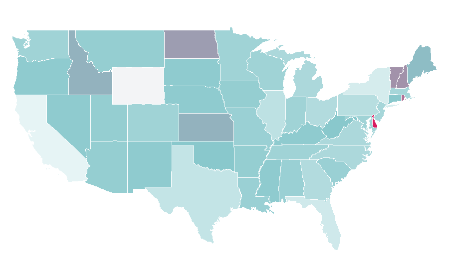 Affinity by region — Tamil cinema, United States