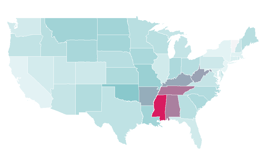Affinity by region — Tammy Wynette, United States
