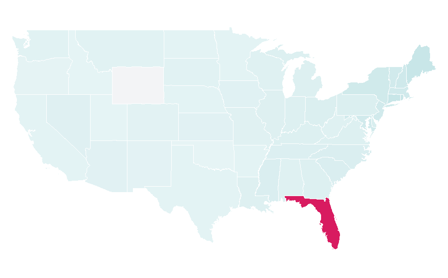 Affinity by region — Tampa Bay Rays, United States