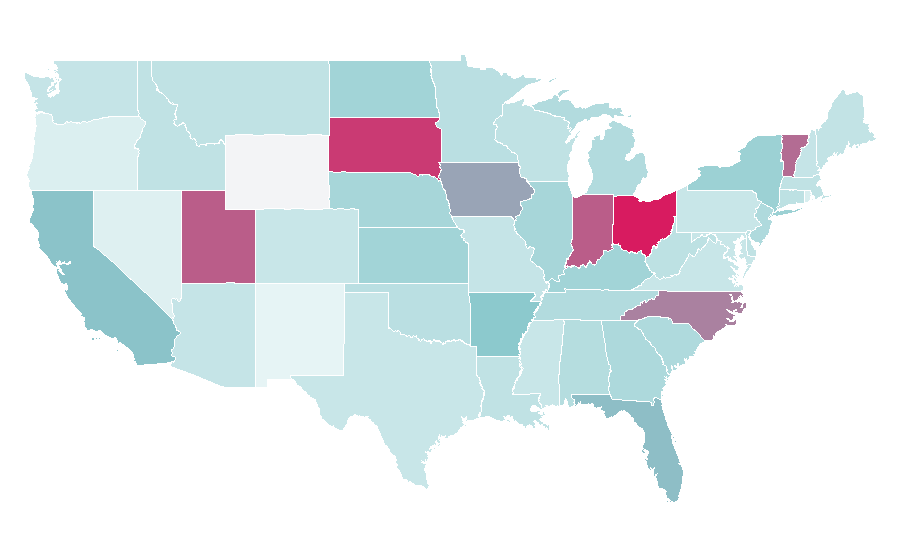 Affinity by region — Tan line, United States