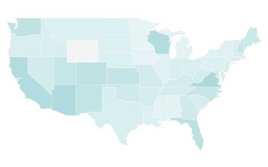 Affinity by region — Tandem skydiving, United States