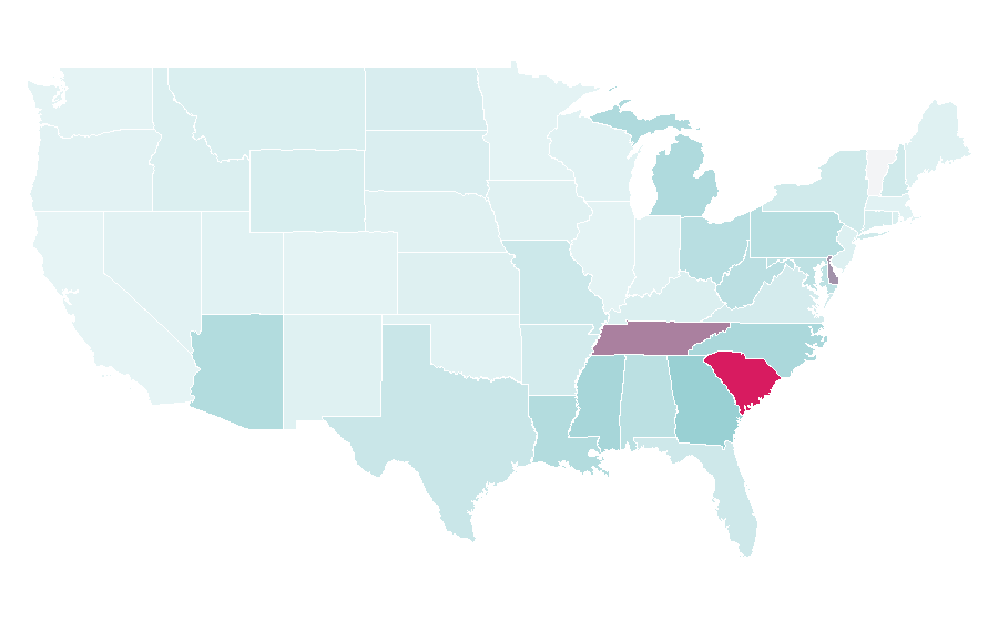 Affinity by region — Tanger Outlets, United States