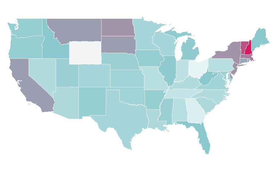 Affinity by region — Tango music, United States