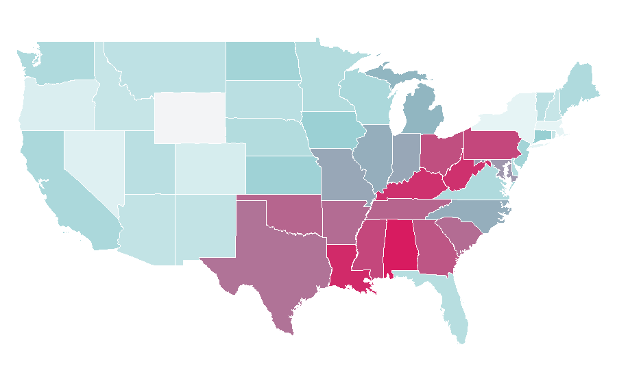 Affinity by region — Tank truck, United States