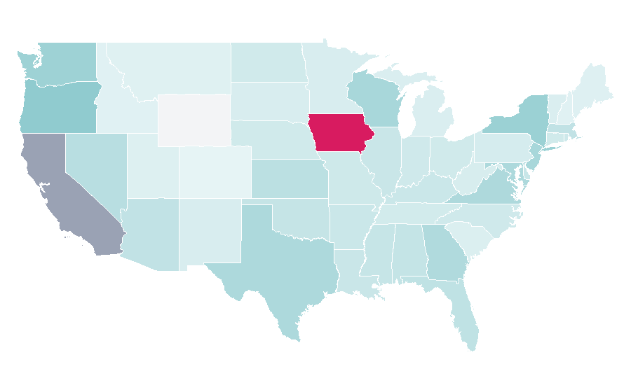 Affinity by region — Tap tap, United States