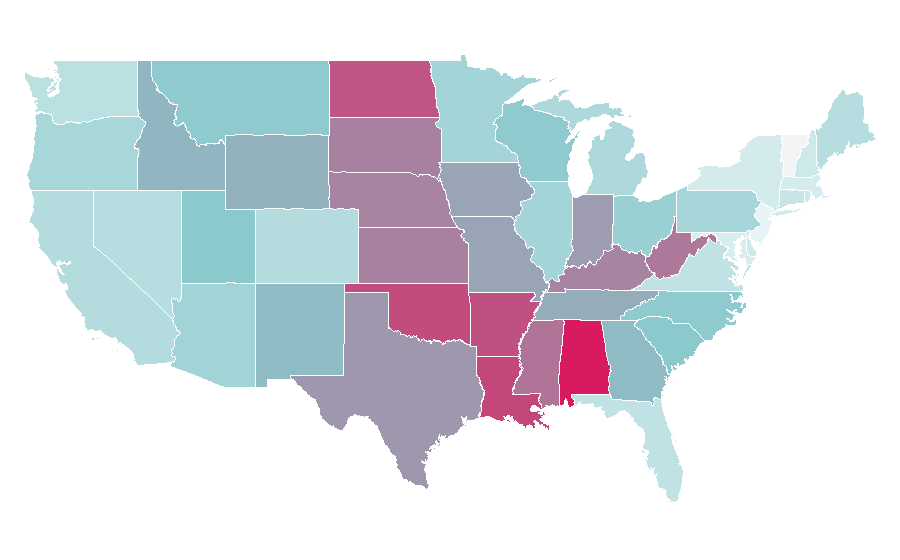 Affinity by region — Tape measure, United States