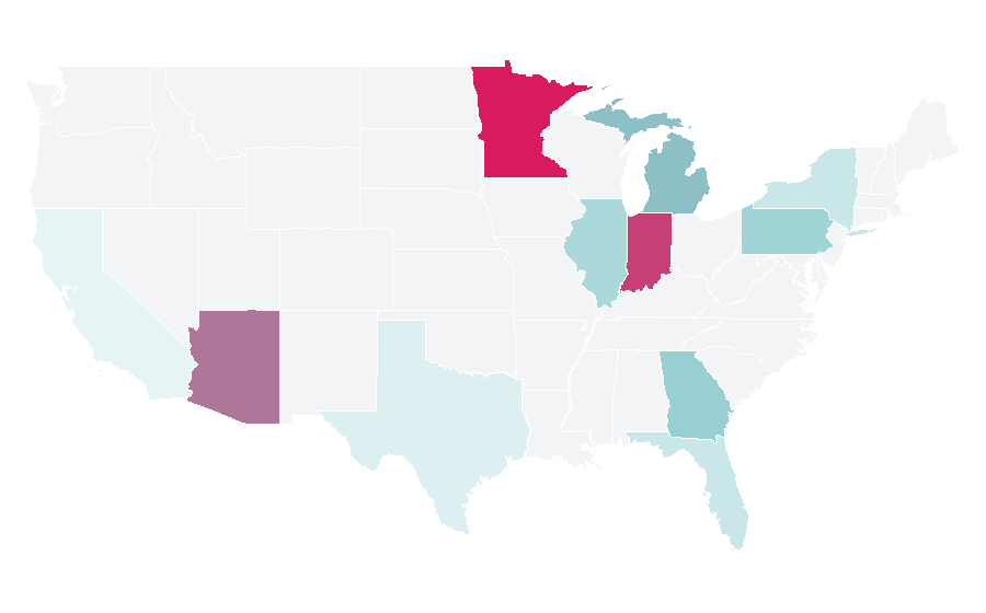 Affinity by region — Tattoo acceptance in the workplace, United States