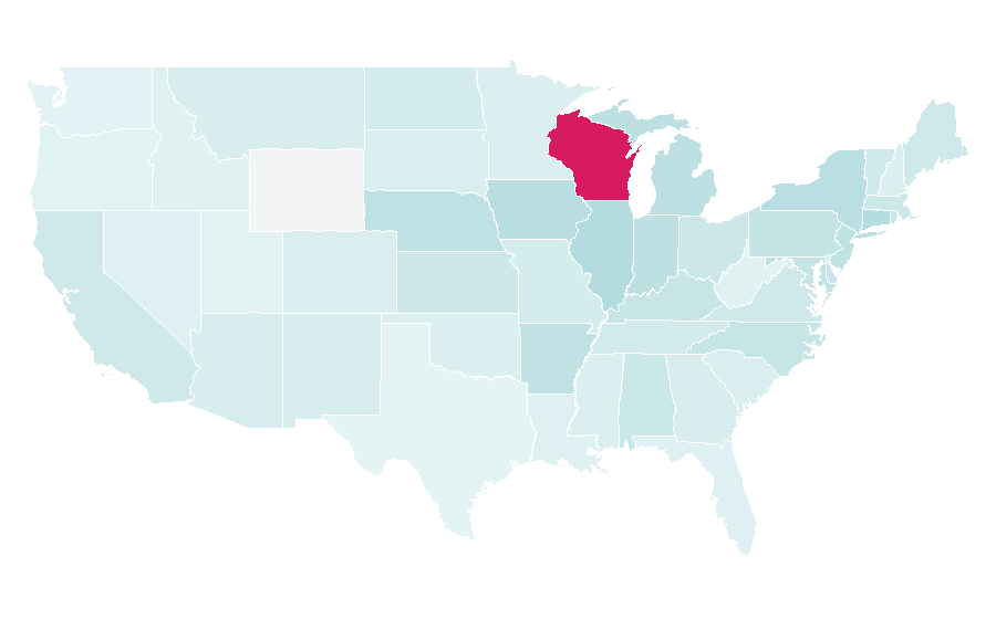 Affinity by region — Tau Beta Sigma, United States