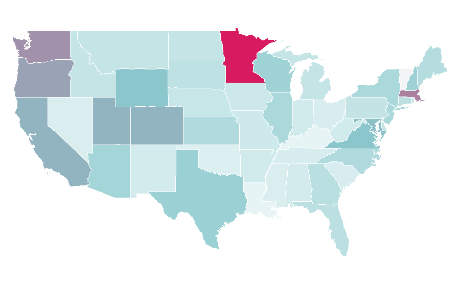 Affinity by region — Tax advisor, United States