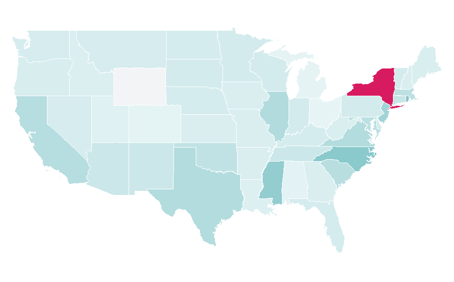 Affinity by region — Teaching assistant, United States