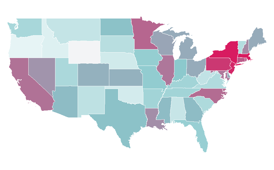 Affinity by region — Team USA, United States