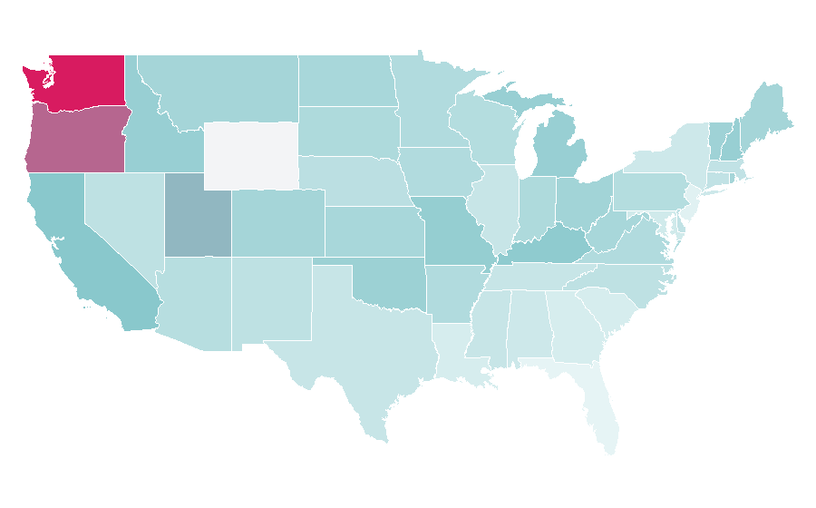 Affinity by region — Team17, United States