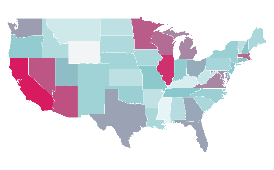 Affinity by region — Teavana, United States