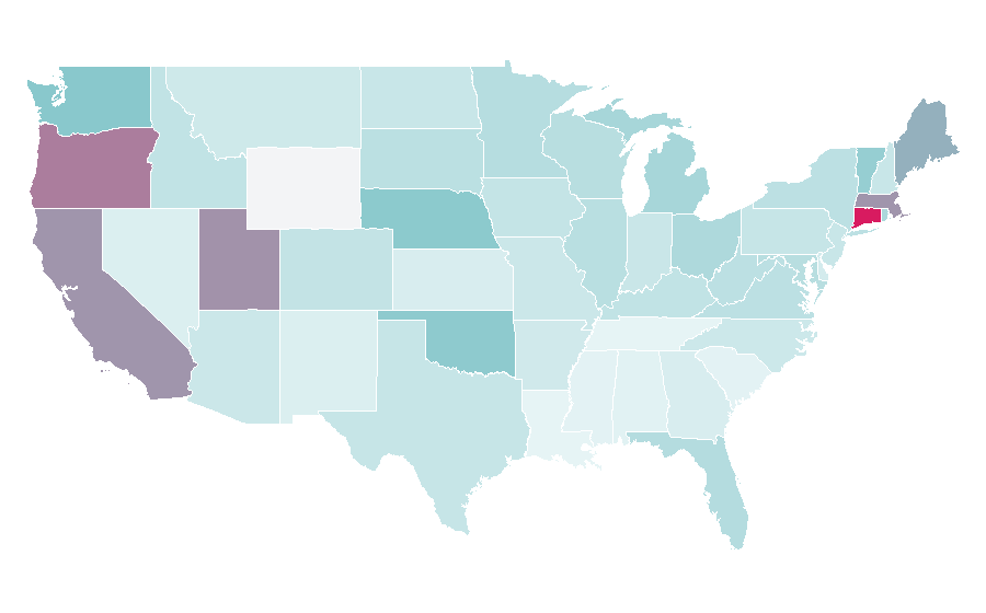Affinity by region — techPowerUp!, United States
