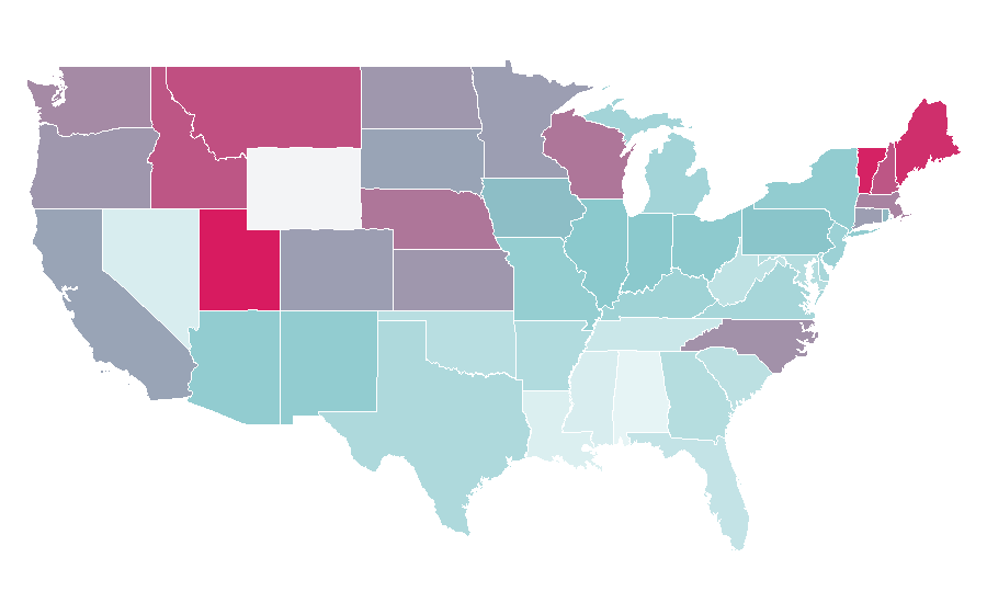 Affinity by region — TED Talks, United States