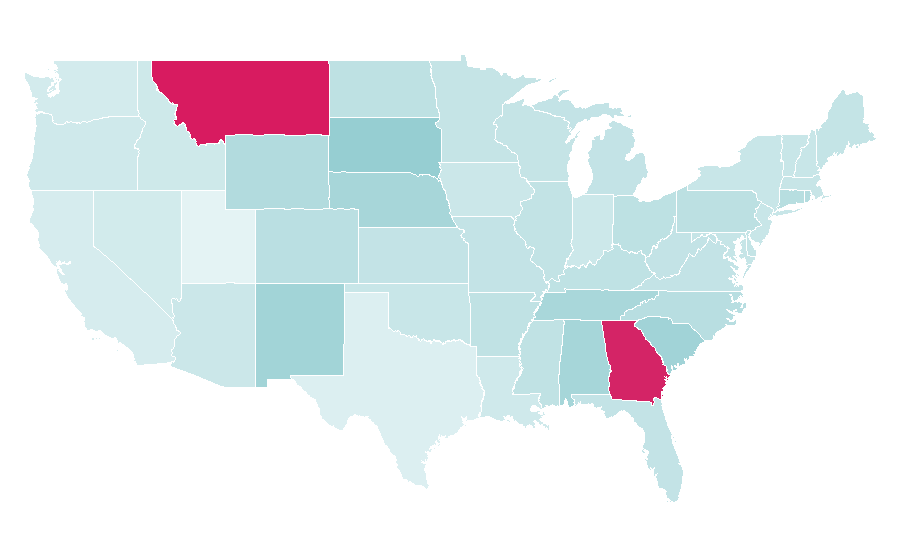 Affinity by region — Ted Turner, United States
