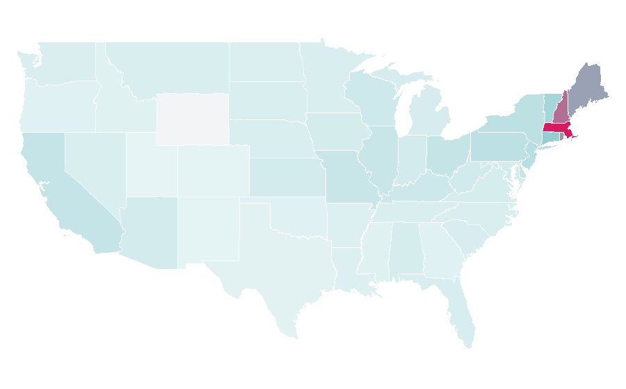 Affinity by region — Ted Williams, United States