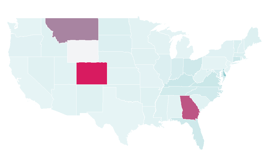 Affinity by region — Ted's Montana Grill, United States