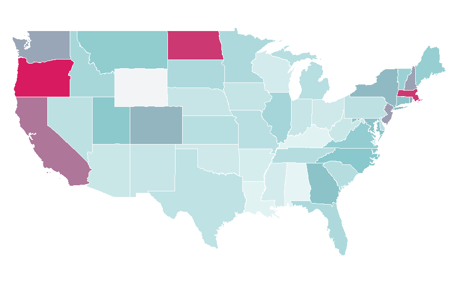Affinity by region — TEDx, United States