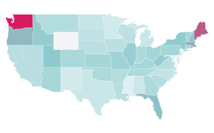 Affinity by region — Tegu, United States