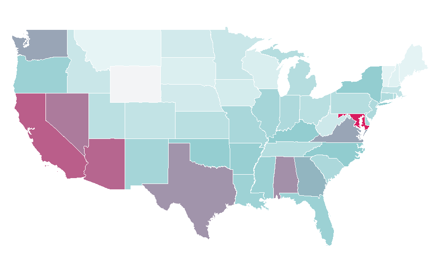 Affinity by region — Tekken, United States