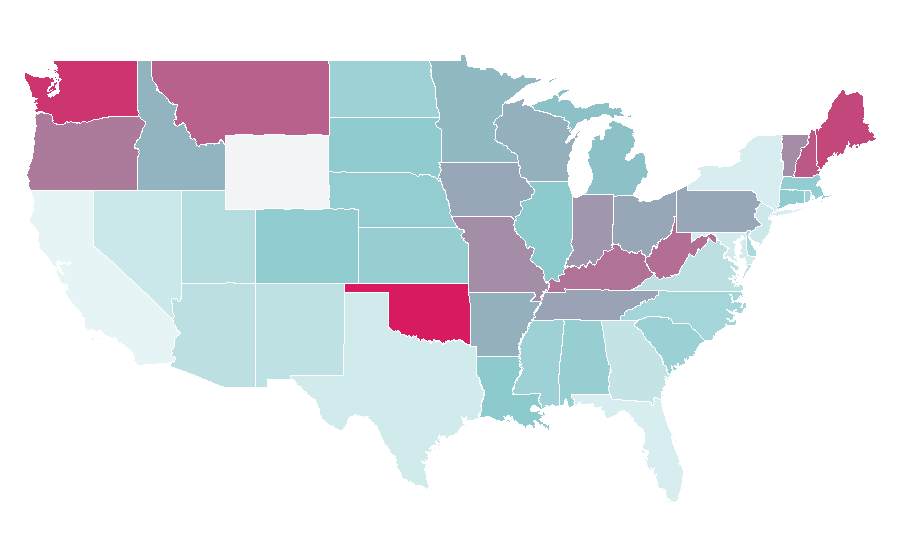 Affinity by region — Temple of the Dog, United States