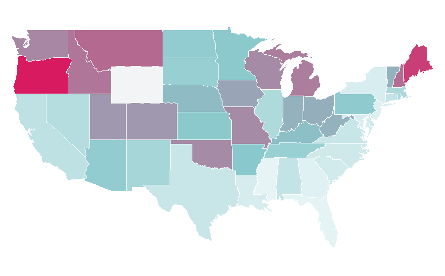 Affinity by region — Tenacious D, United States
