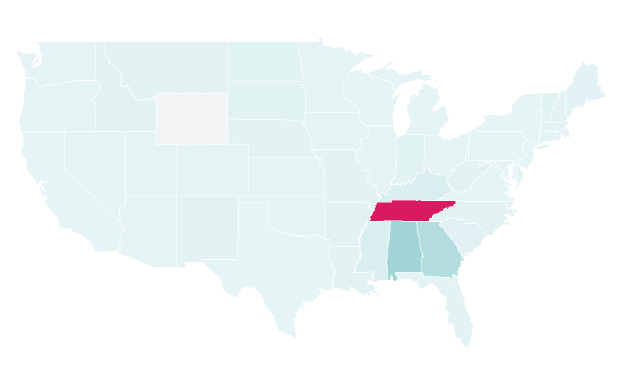 Affinity by region — Tennessee Aquarium, United States