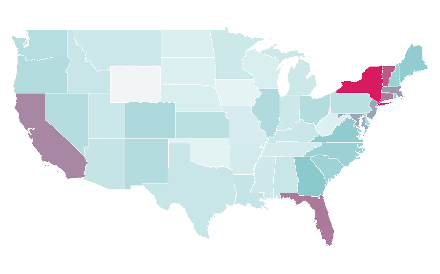 Affinity by region — Tennis Channel, United States