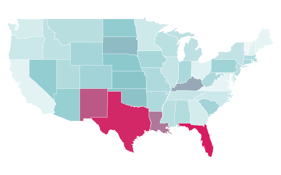 Affinity by region — Tequila Rose, United States