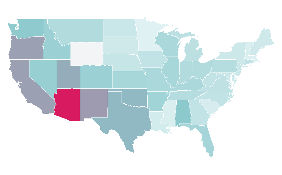 Affinity by region — Terminator (character concept), United States