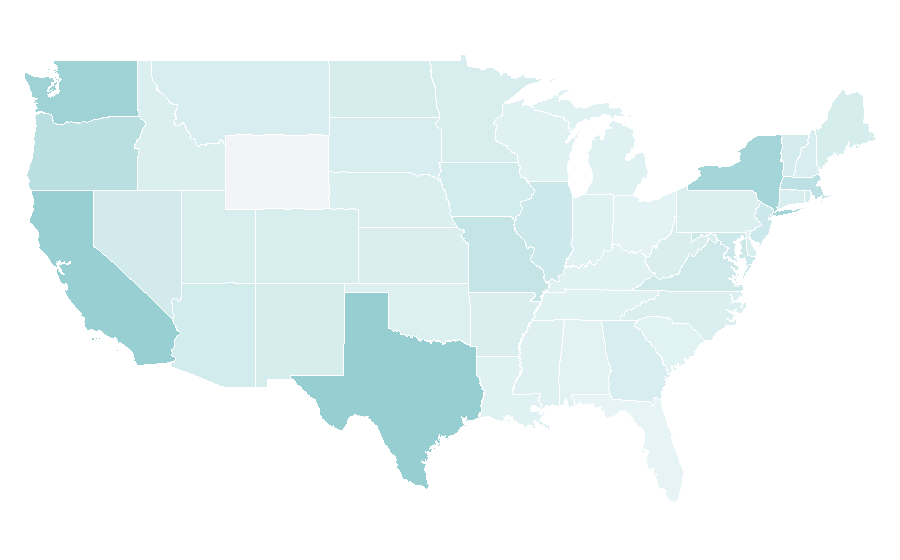 Affinity by region — Terraced house, United States