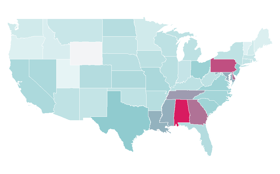 Affinity by region — Terrell Owens, United States