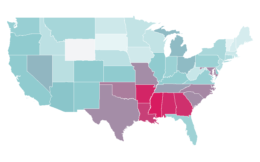 Affinity by region — Terrence Howard, United States