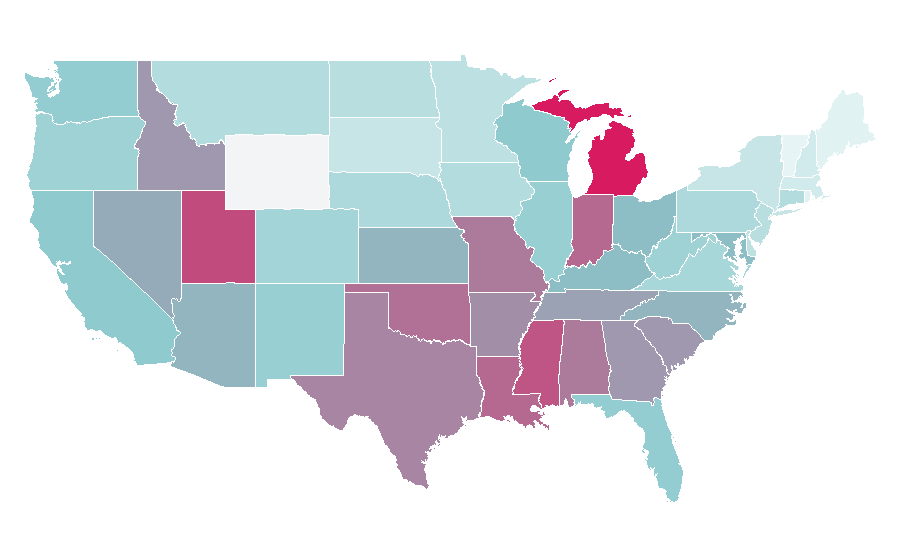 Affinity by region — Terry Crews, United States
