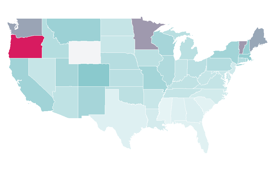 Affinity by region — Terry Gilliam, United States