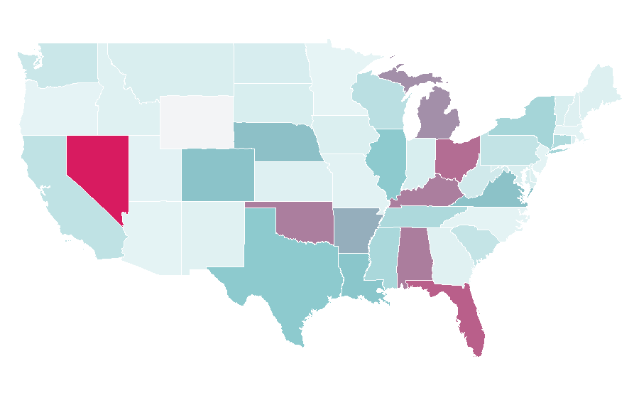 Affinity by region — Texas de Brazil, United States