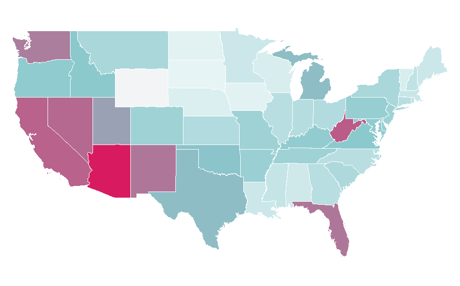 Affinity by region — Thanksgiving dinner, United States