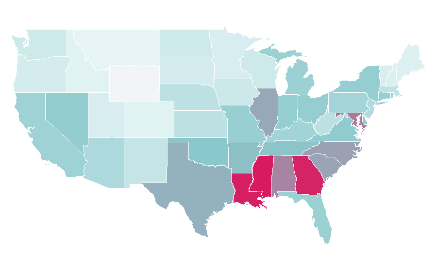 Affinity by region — That's So Raven, United States