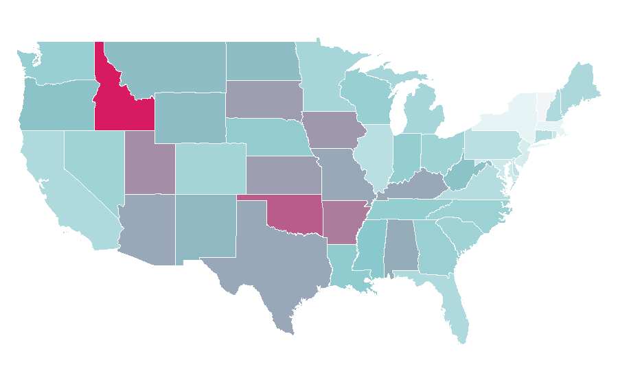 Affinity by region — The 5th Wave (film), United States