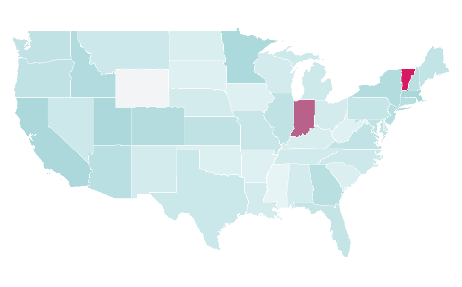 Affinity by region — The Alchemist (novel), United States