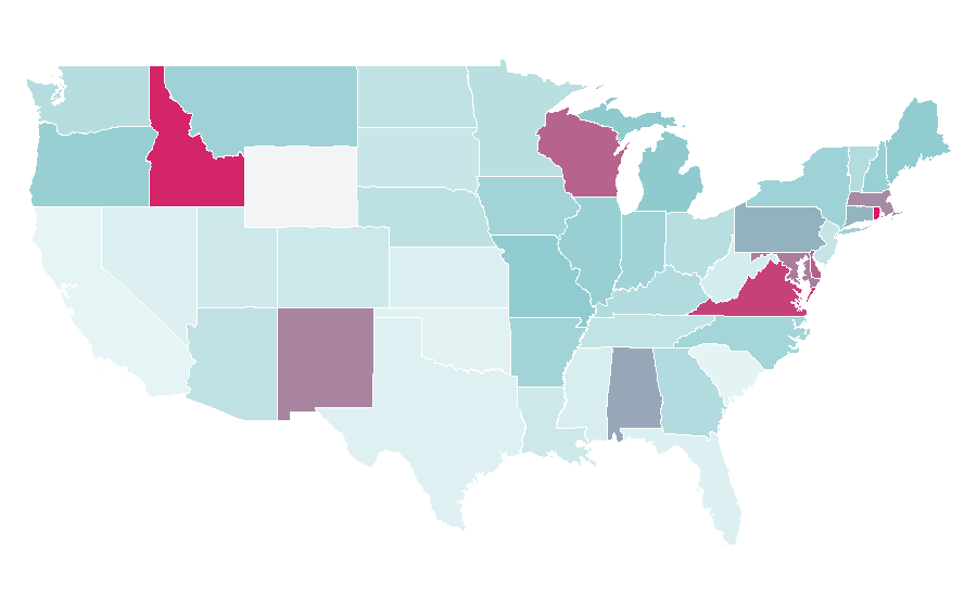 Affinity by region — The American Conservative, United States