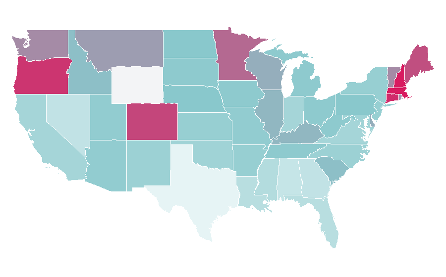 Affinity by region — The Americans (2013 TV series), United States