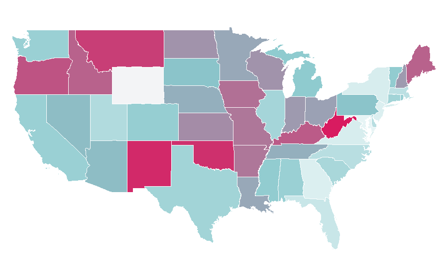 Affinity by region — The Animals, United States