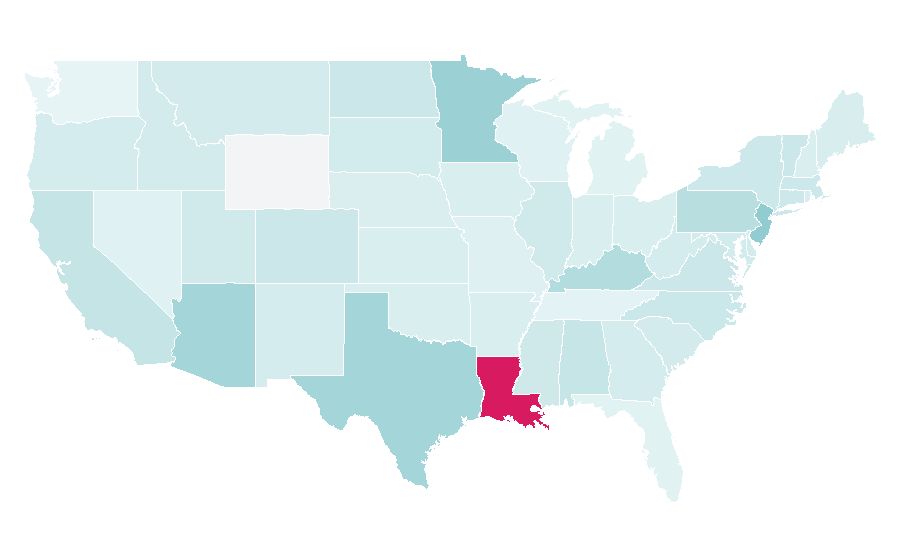 Affinity by region — The arts, United States