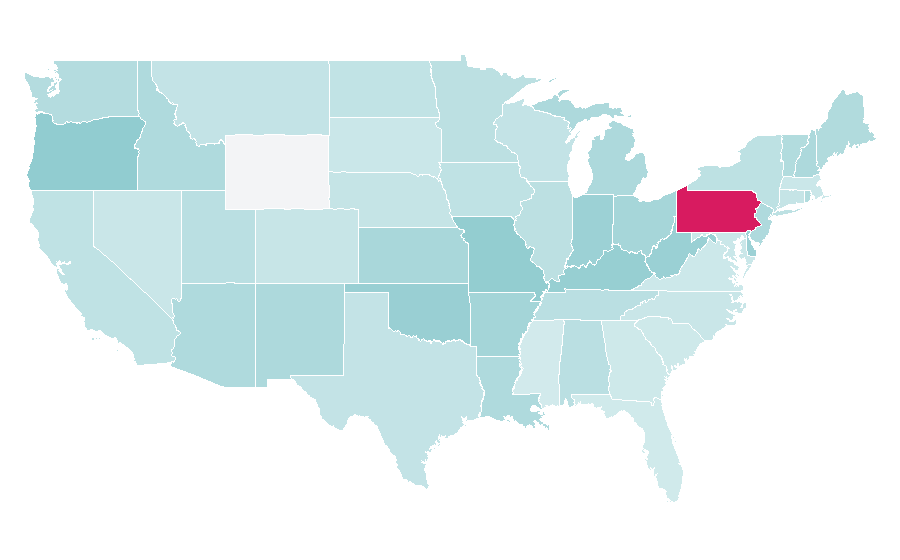 Affinity by region — The Blob, United States