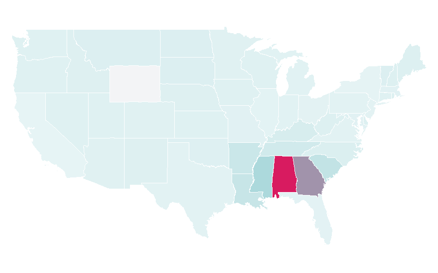 Affinity by region — The Blue Door Boutique, United States